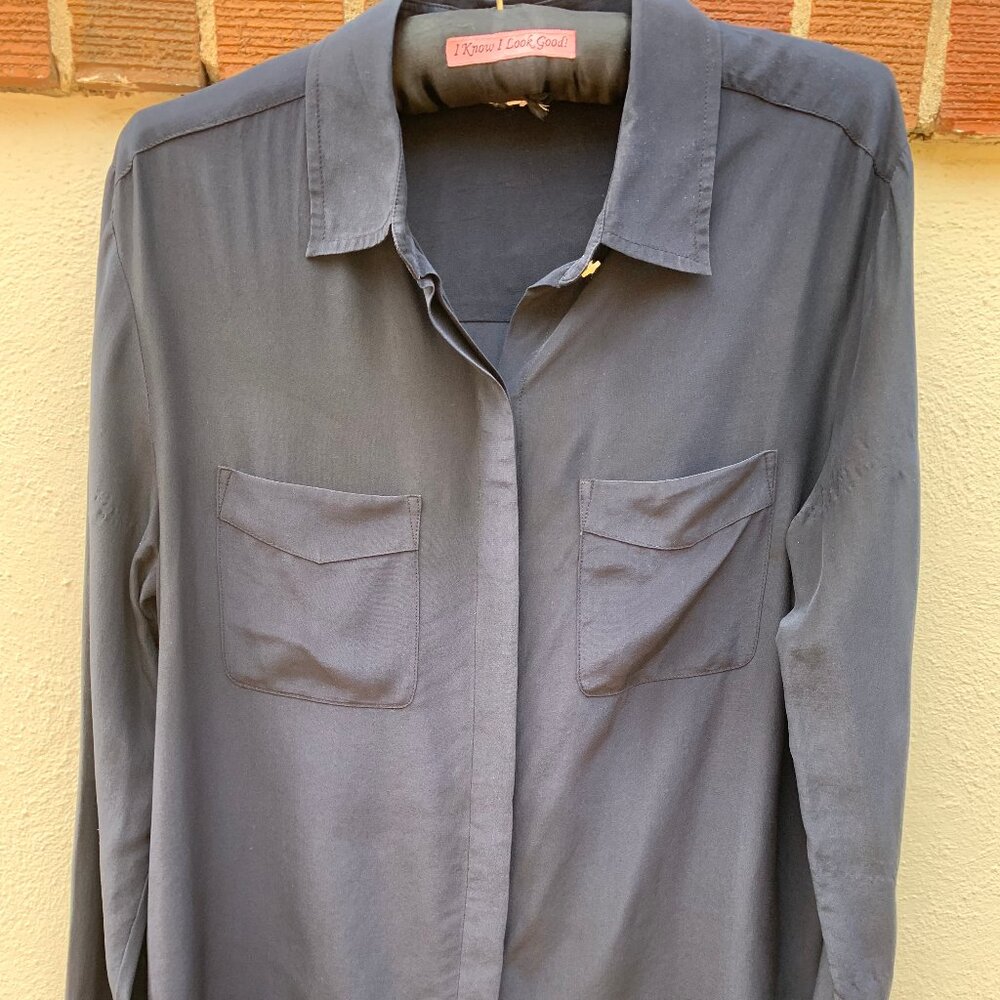 Ann Taylor Silk Cargo Blouse